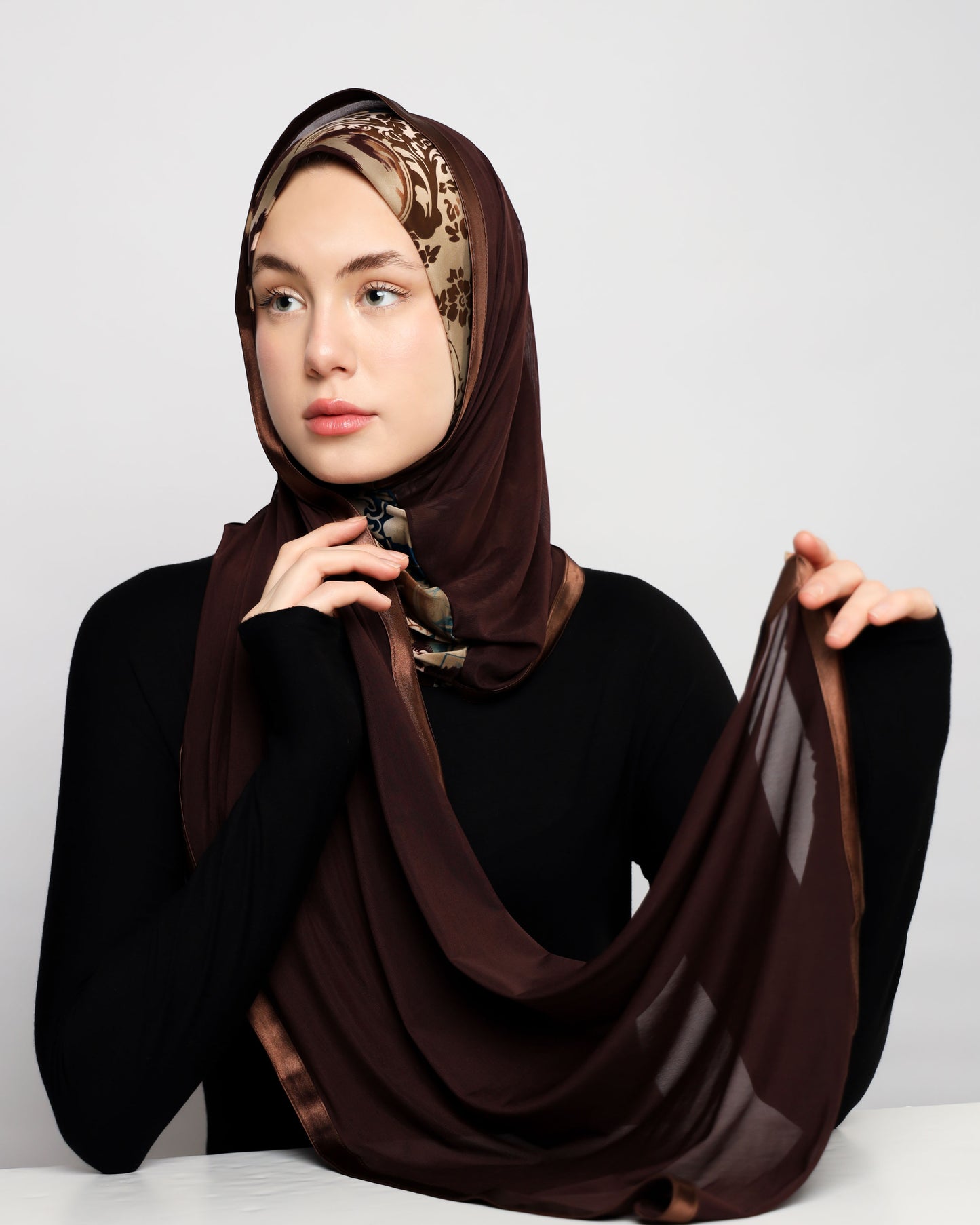 Lycra Printed Ready-made Hijab