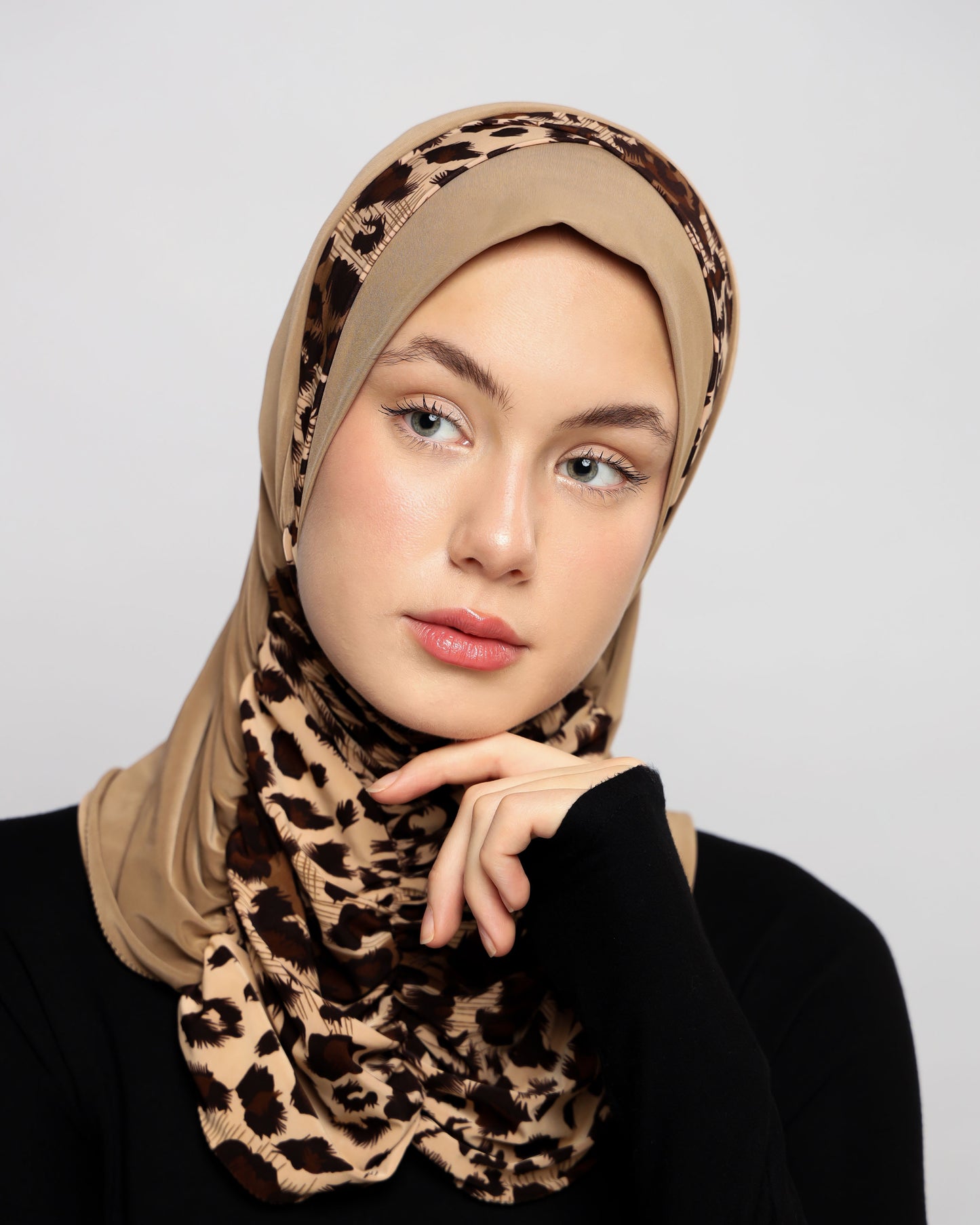 Printed Gathering Ready-made Hijab