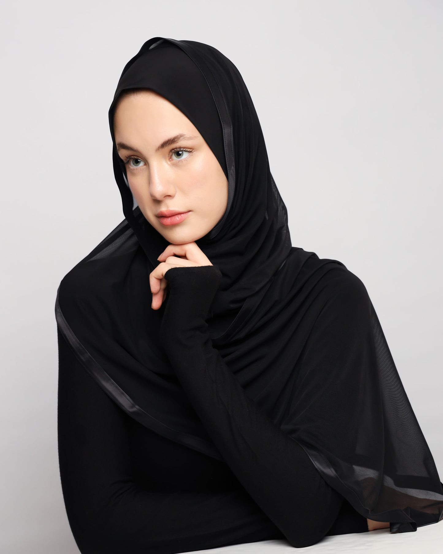 Lycra Plain Ready-made Hijab