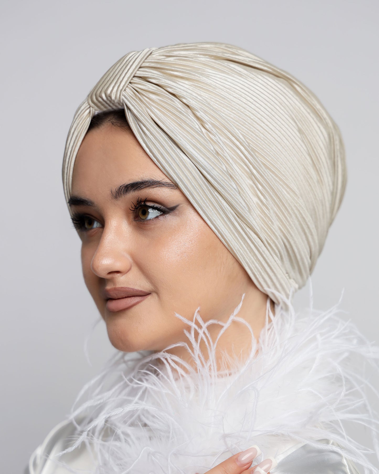 Plain Plisse Turban