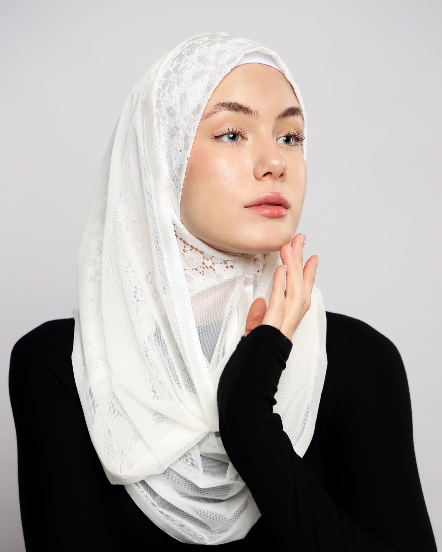 Lace Ready-made hijab