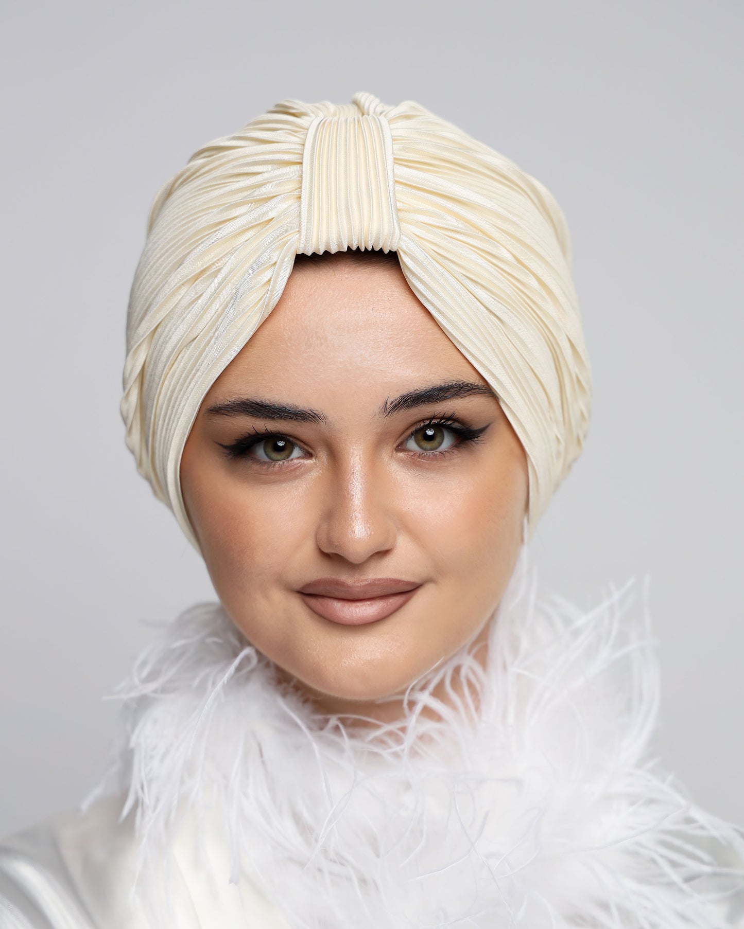 Plain Plisse Turban
