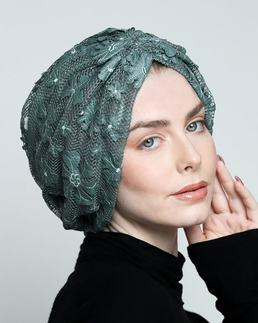 Gathering Floral Net Turban