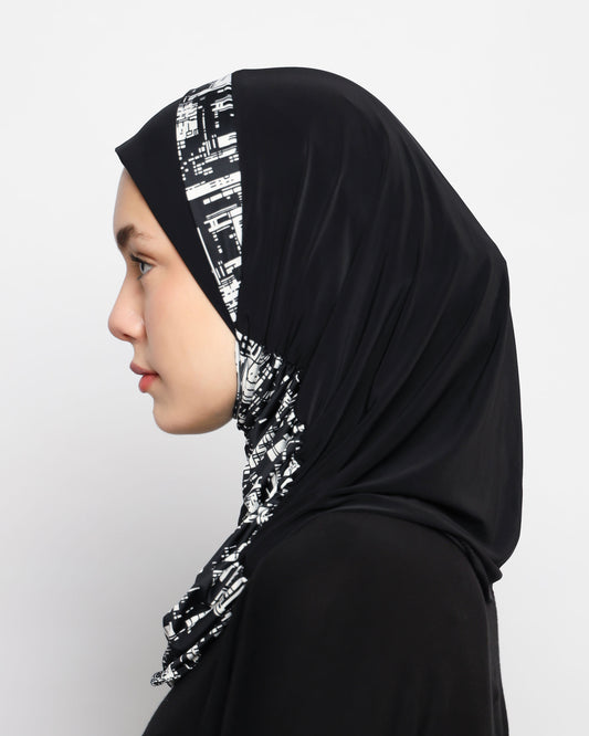 Printed Gathering Ready-made Hijab