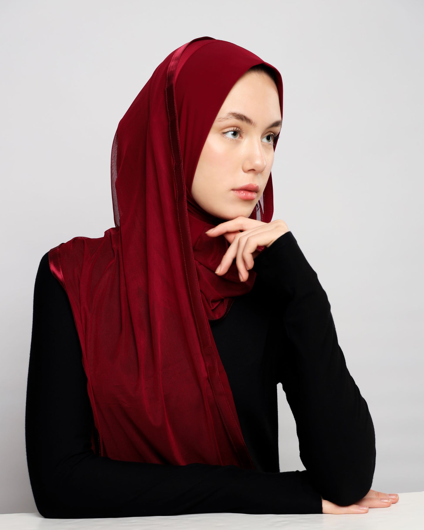 Lycra Plain Ready-made Hijab