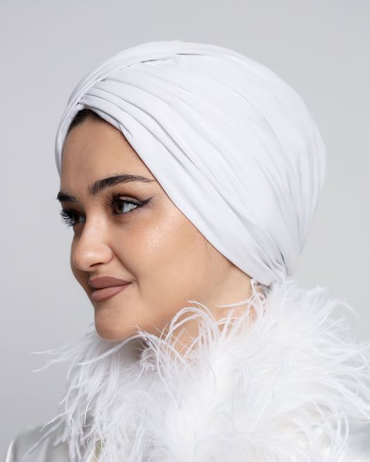 Bridal Pleats Lycra Turban