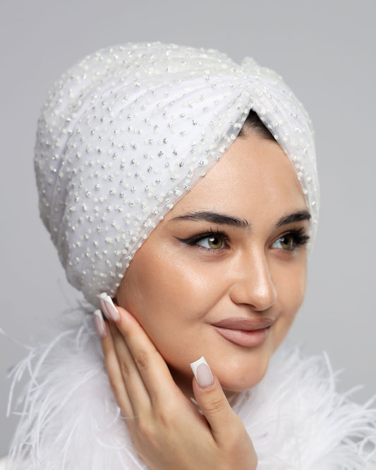 Bridal Polka Dots Turban
