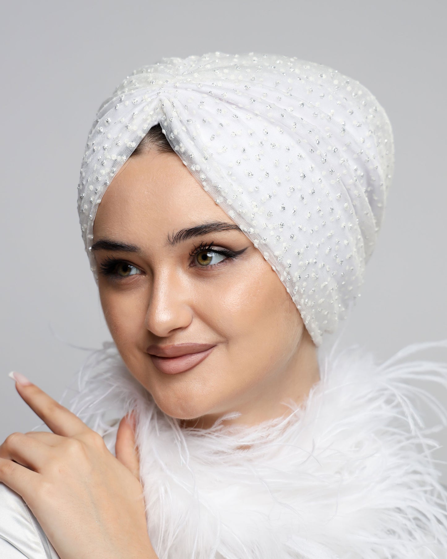 Bridal Polka Dots Turban
