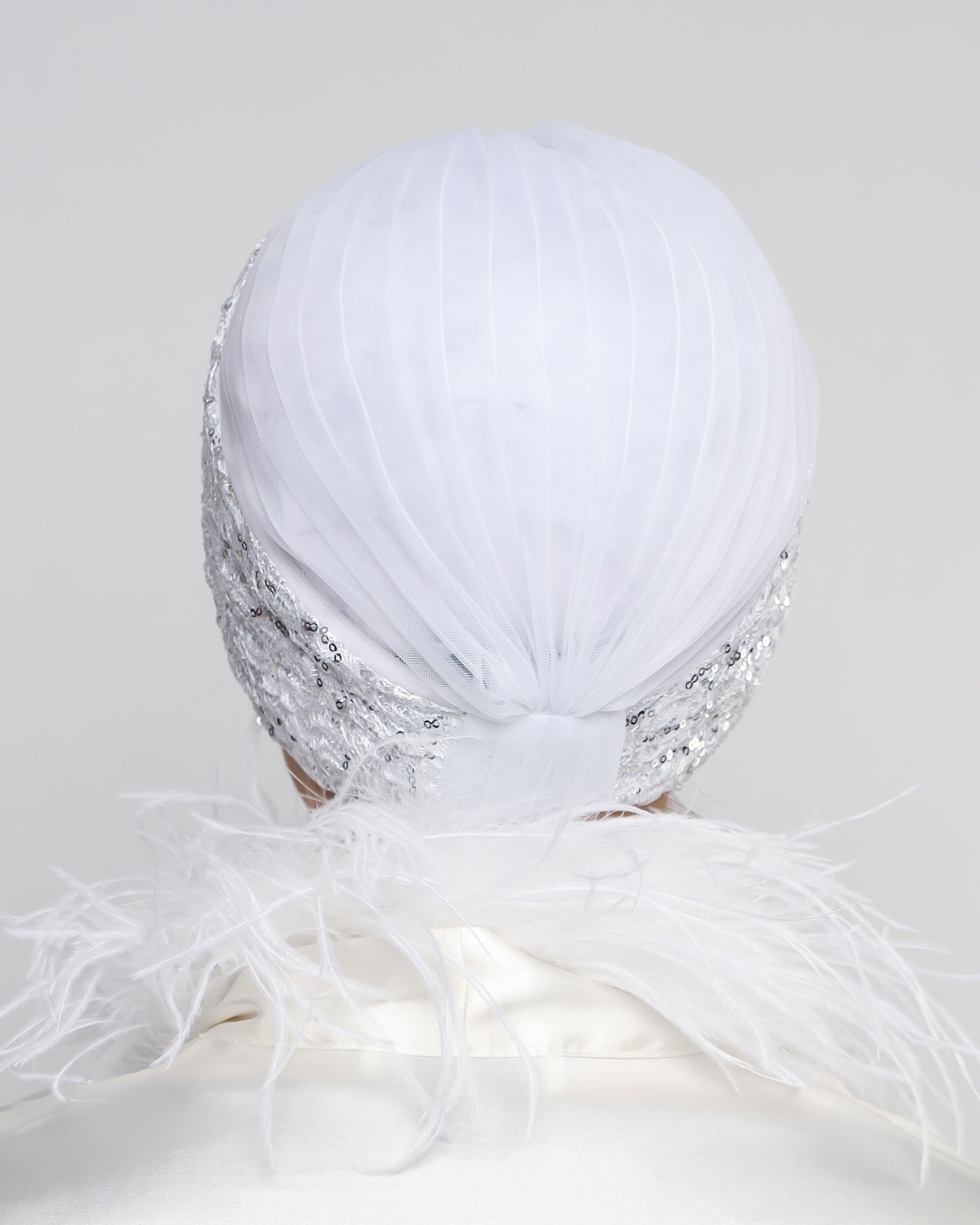 Bridal Pleats Sequined Turban