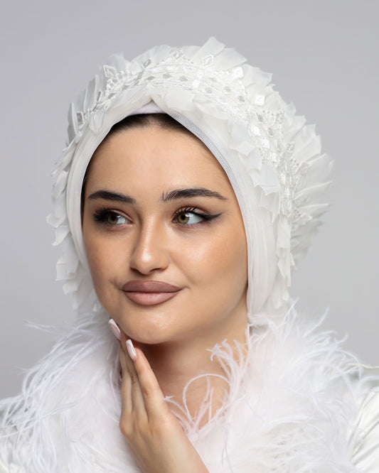 Bridal Ruffles turban