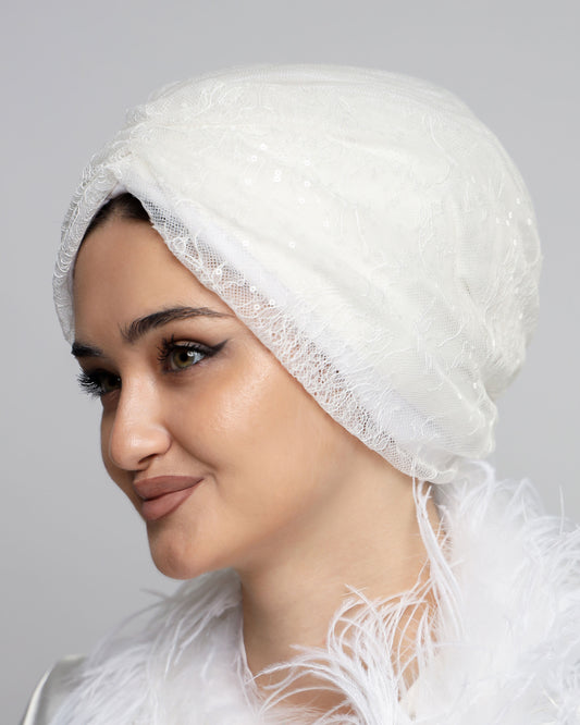 Bridal French Lace Turban
