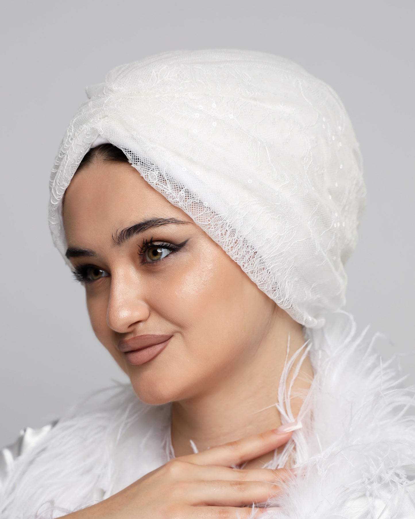 Bridal French Lace Turban