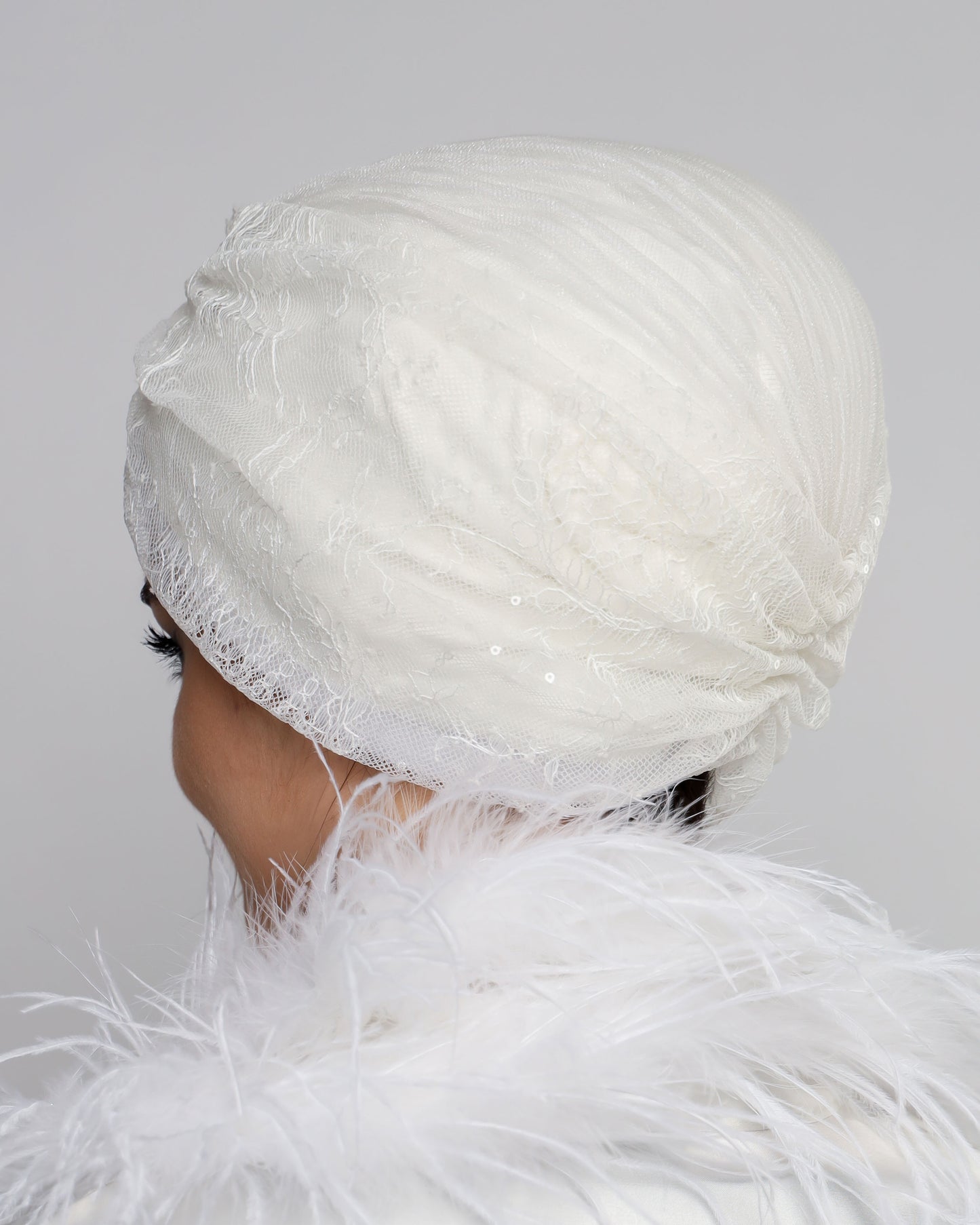 Bridal French Lace Turban