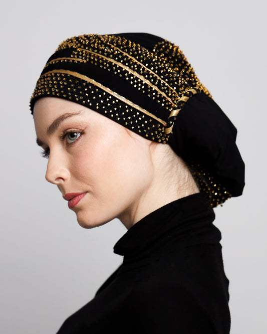 Elegant Golden Classic Turban