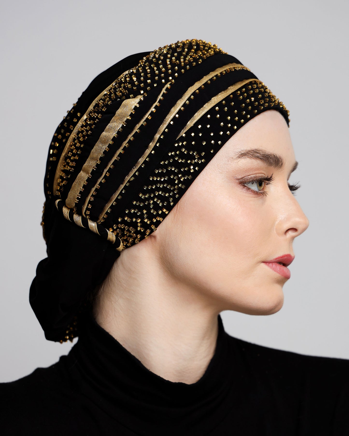 Elegant Golden Classic Turban
