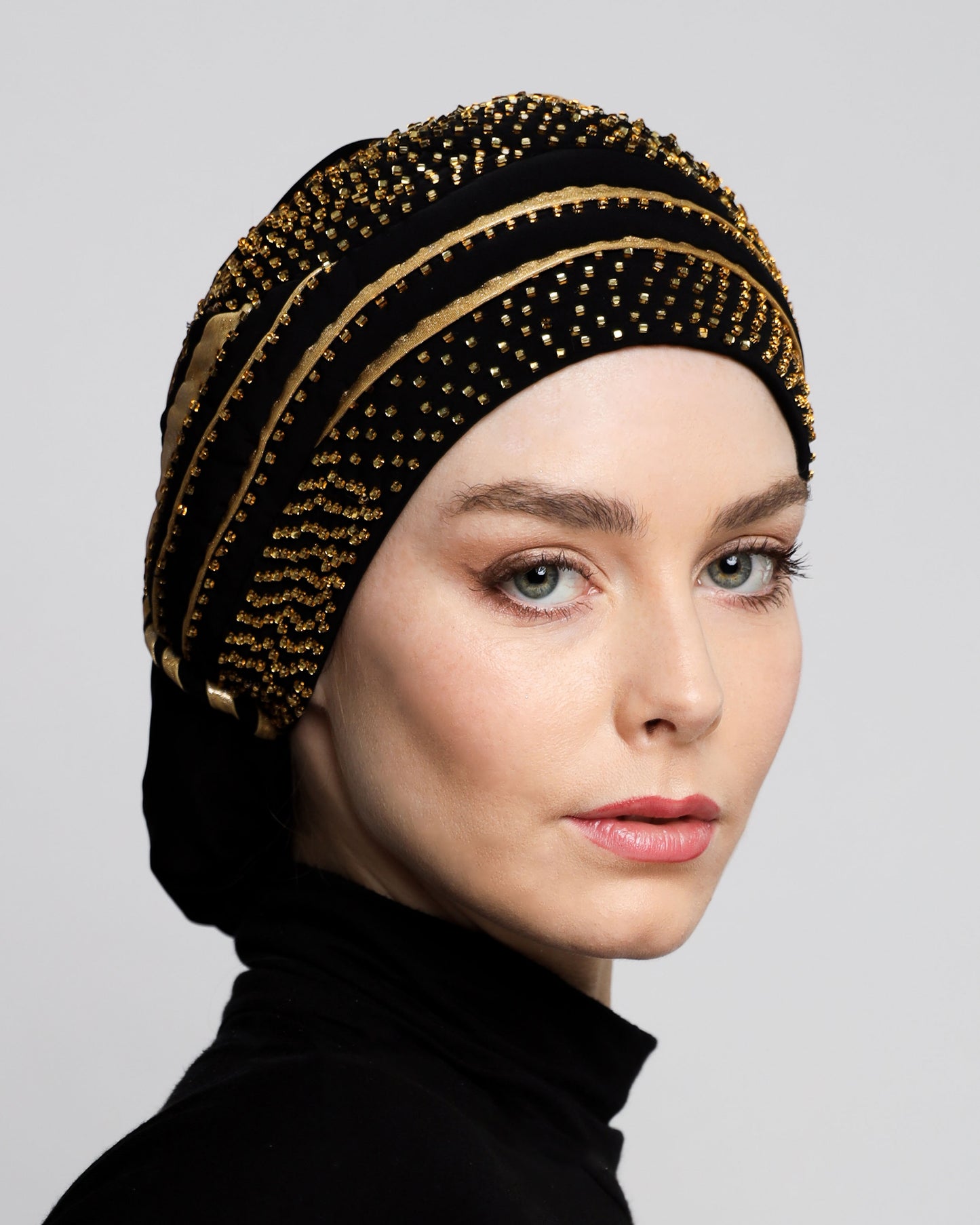 Elegant Golden Classic Turban