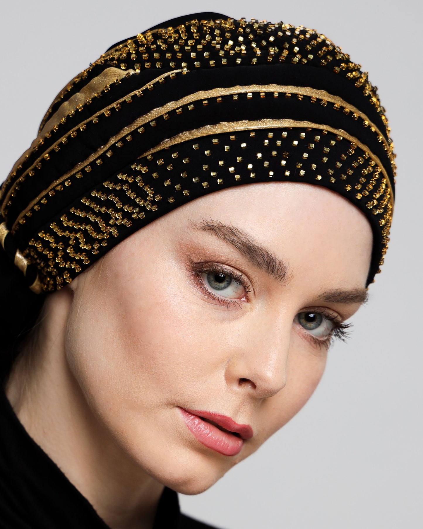 Elegant Golden Classic Turban