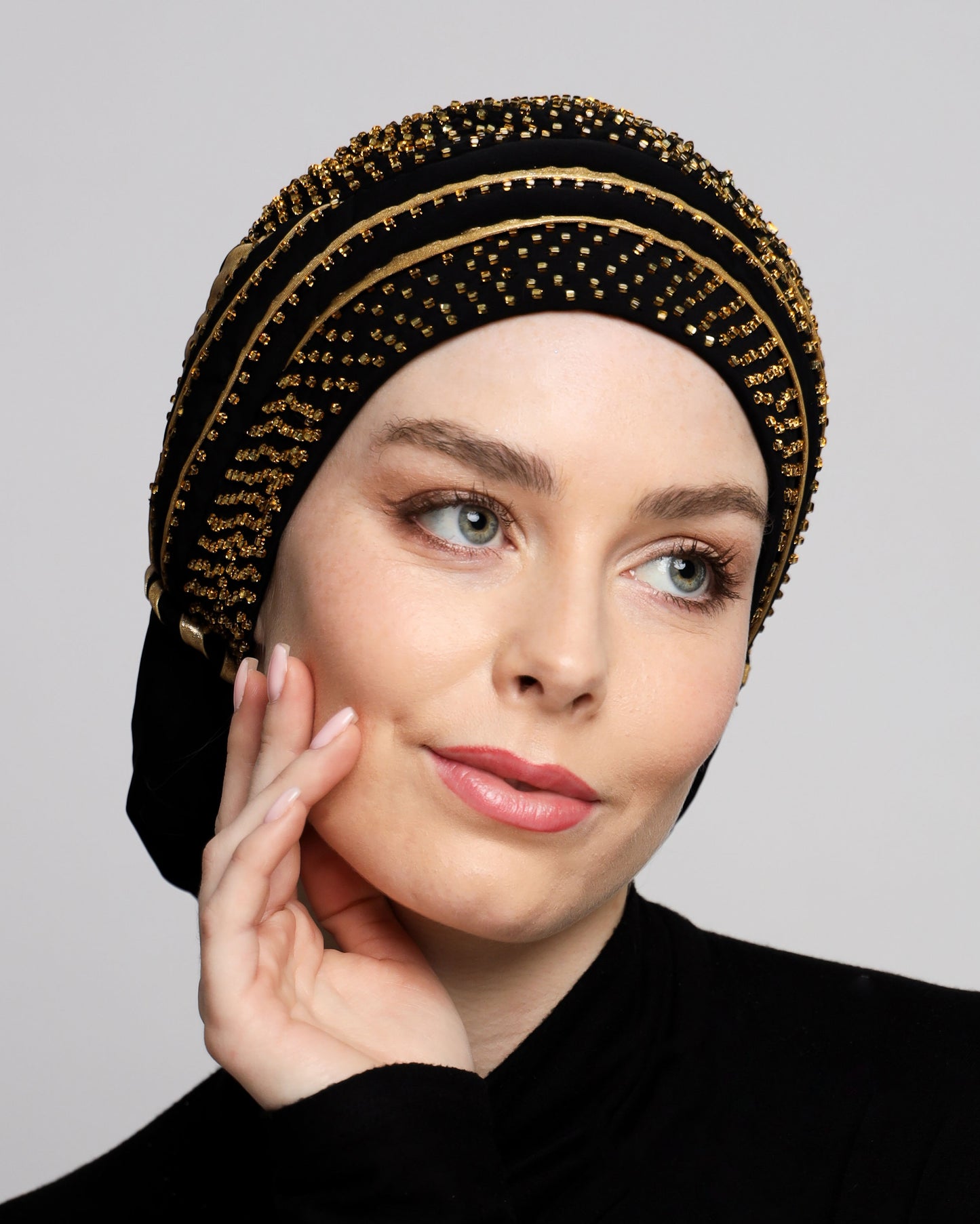 Elegant Golden Classic Turban