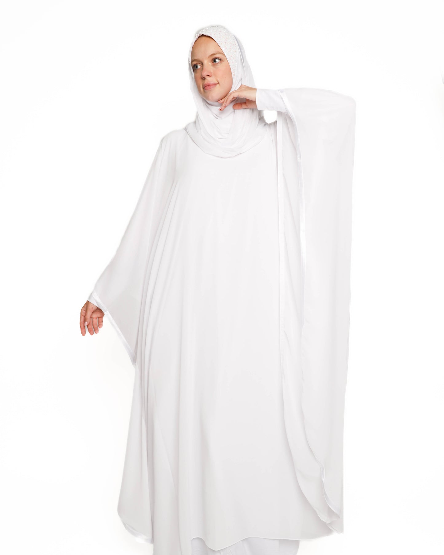 White Chiffon Caftan