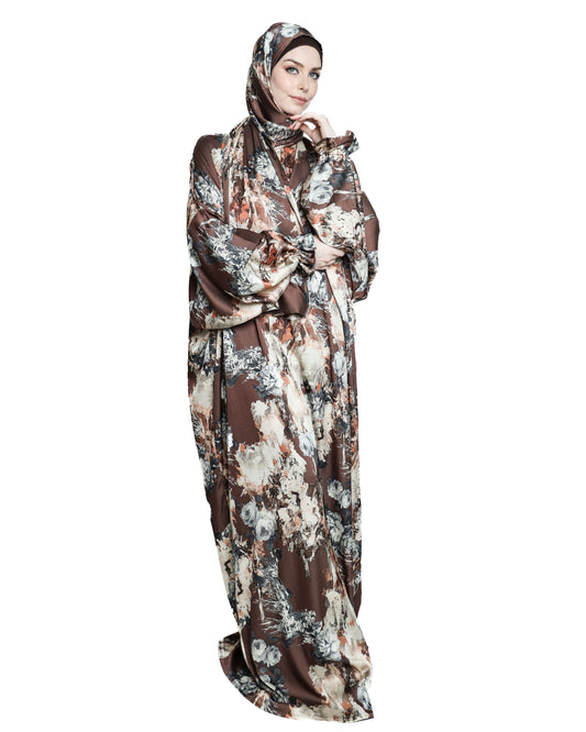 Floral Satin Praying Suits ( Isdal )