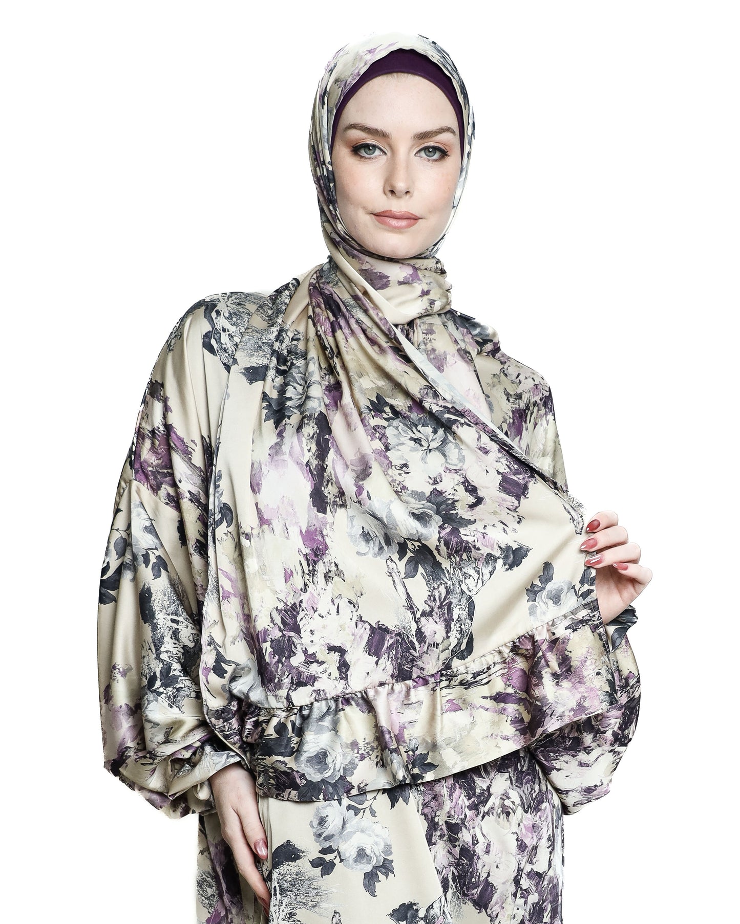 Floral Satin Praying Suits ( Isdal )