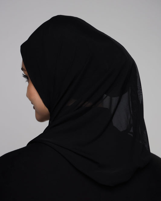Plain Tulle Ready-made Hijab