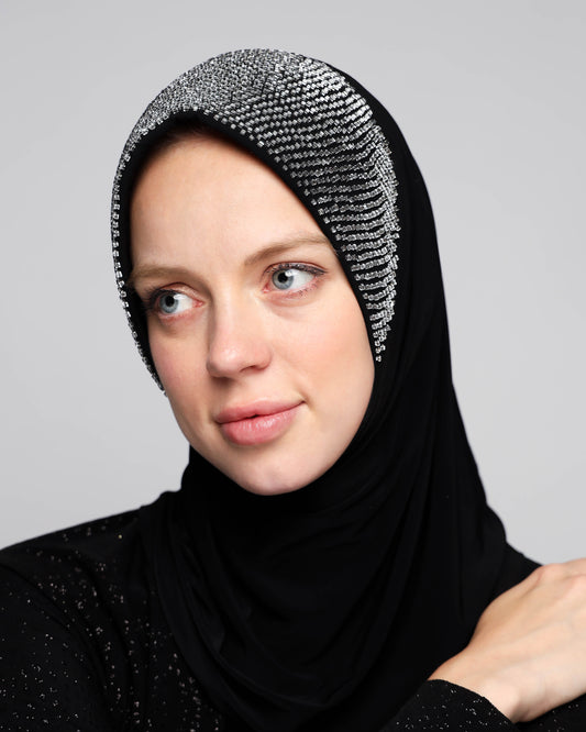 Glamorous Beading Ready-made Hijab