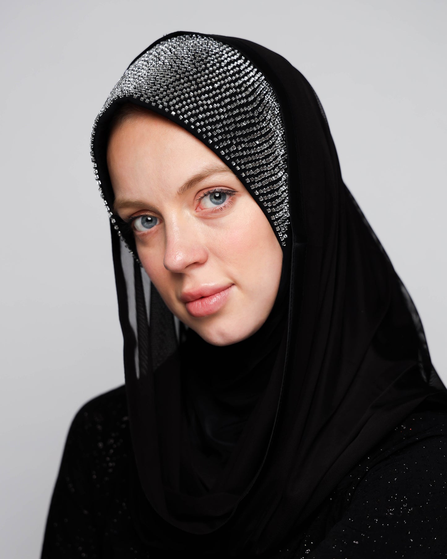 Glamorous Beading Ready-made Hijab