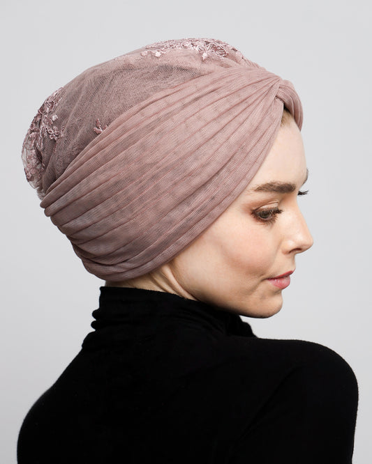 Elegant Lace Twisted Turban