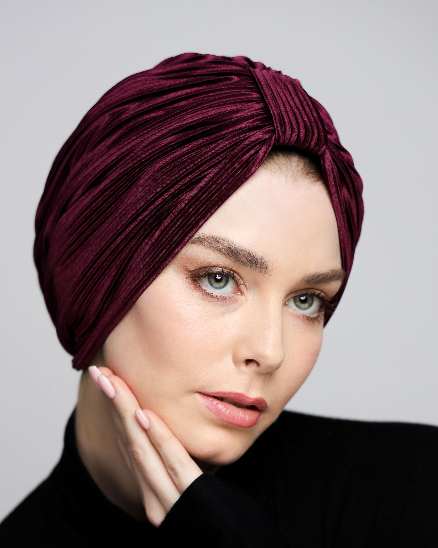 Plain Plisse Turban