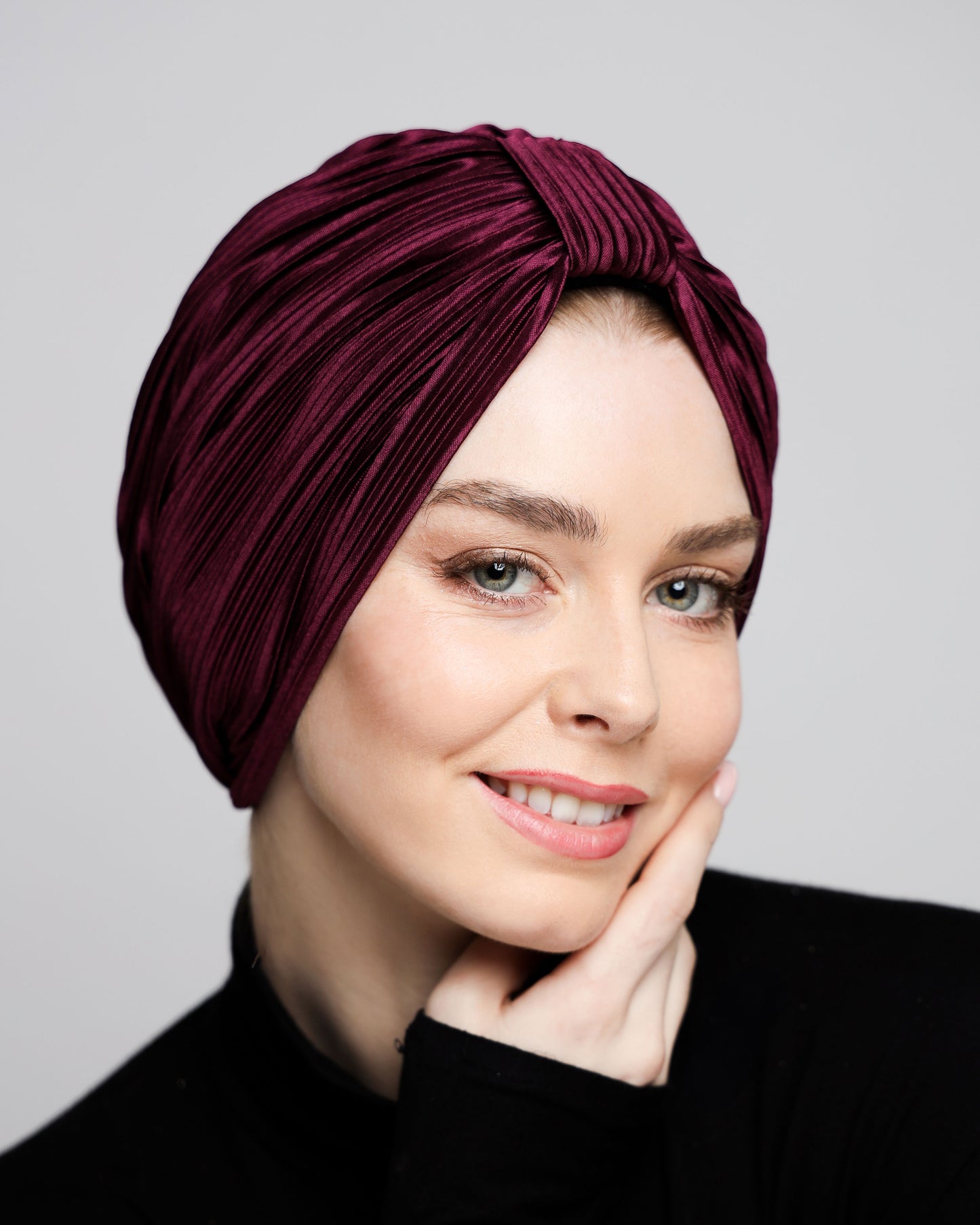 Plain Plisse Turban