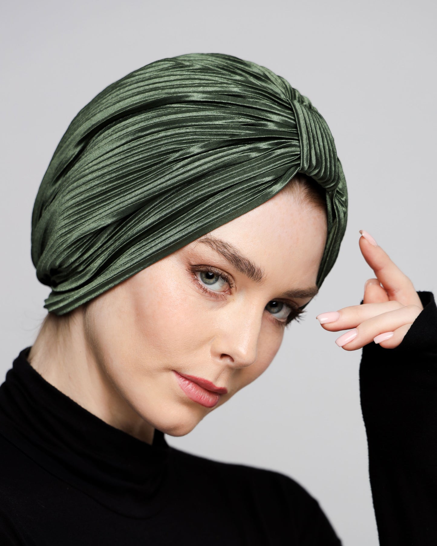 Plain Plisse Turban