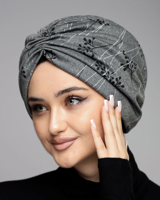 Gray Wool Turban