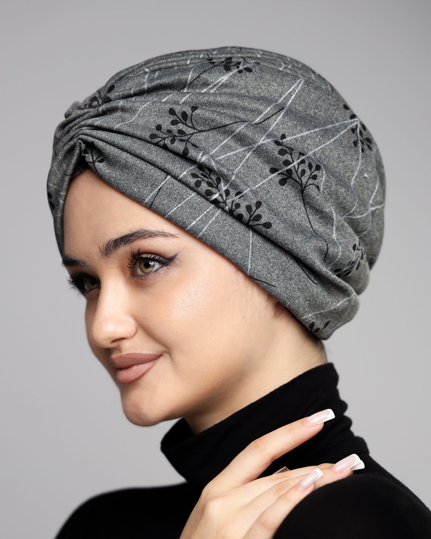 Gray Wool Turban