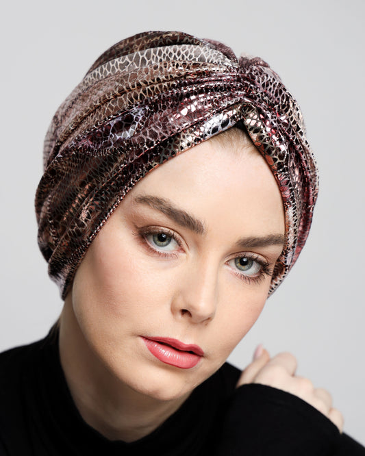 Metallic Gathering Leopard Turban