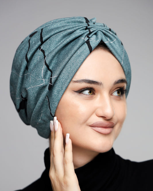 Marble Gathering Wool Turban