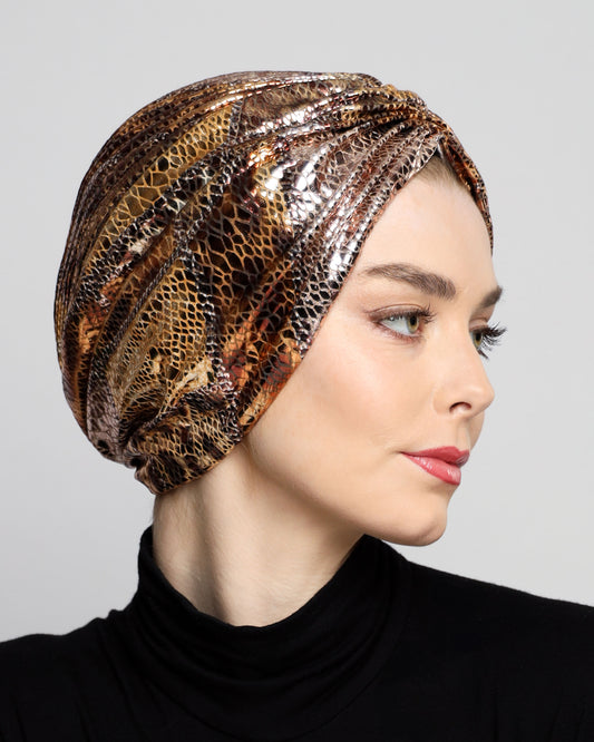 Metallic Gathering Leopard Turban