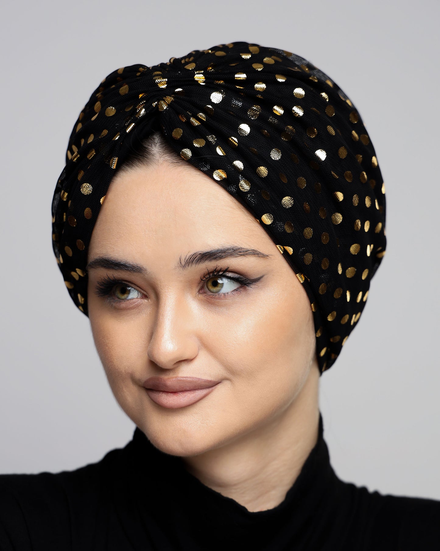 Metallic Polka Dots Gathering Turban