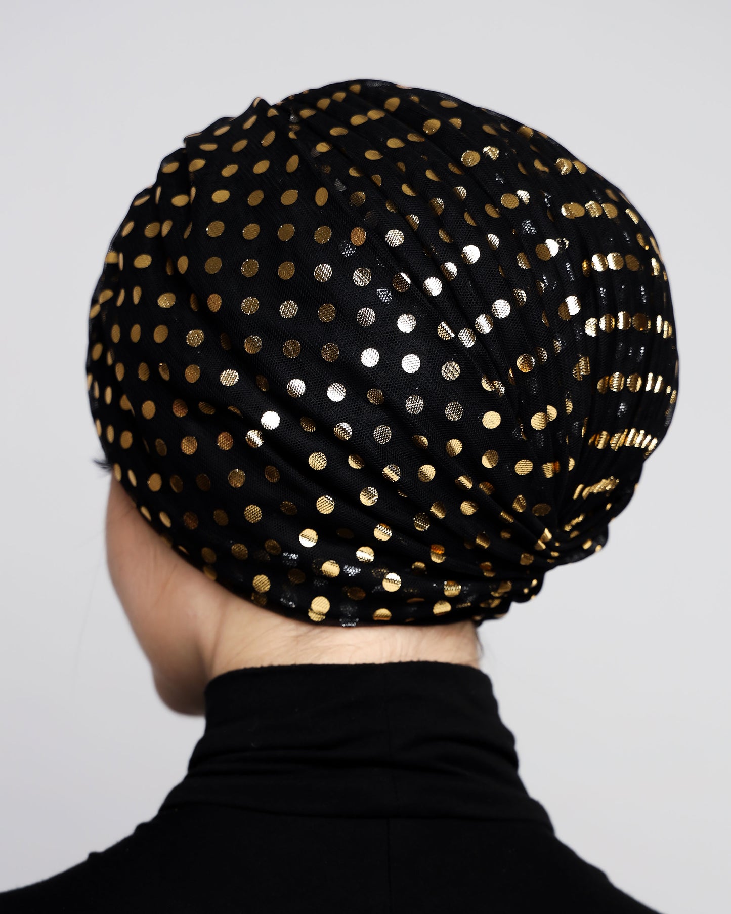 Metallic Polka Dots Gathering Turban