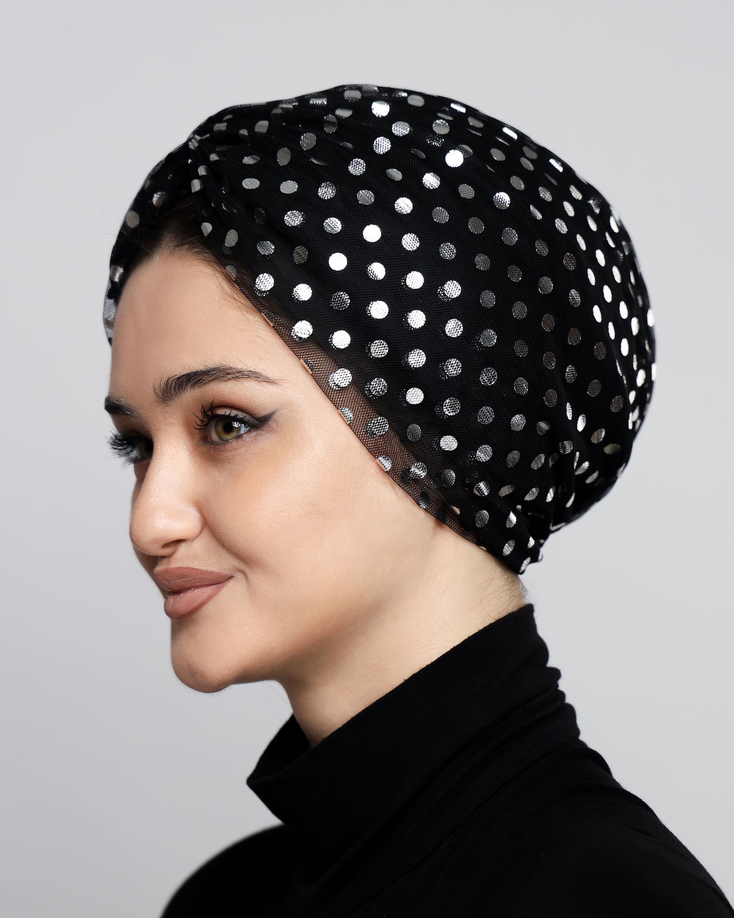 Metallic Polka Dots Gathering Turban