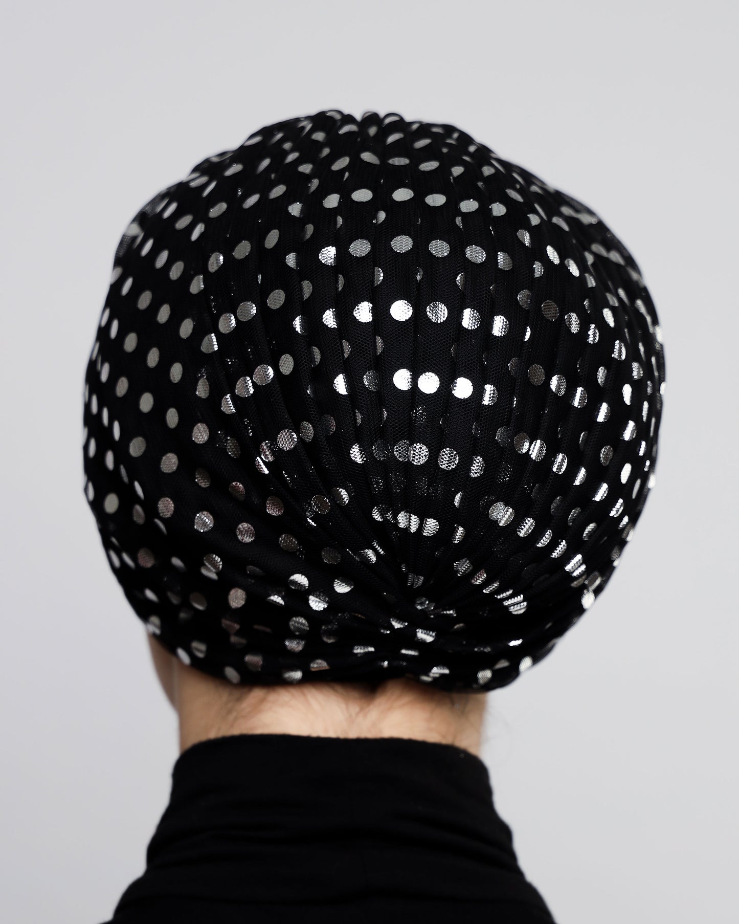 Metallic Polka Dots Gathering Turban