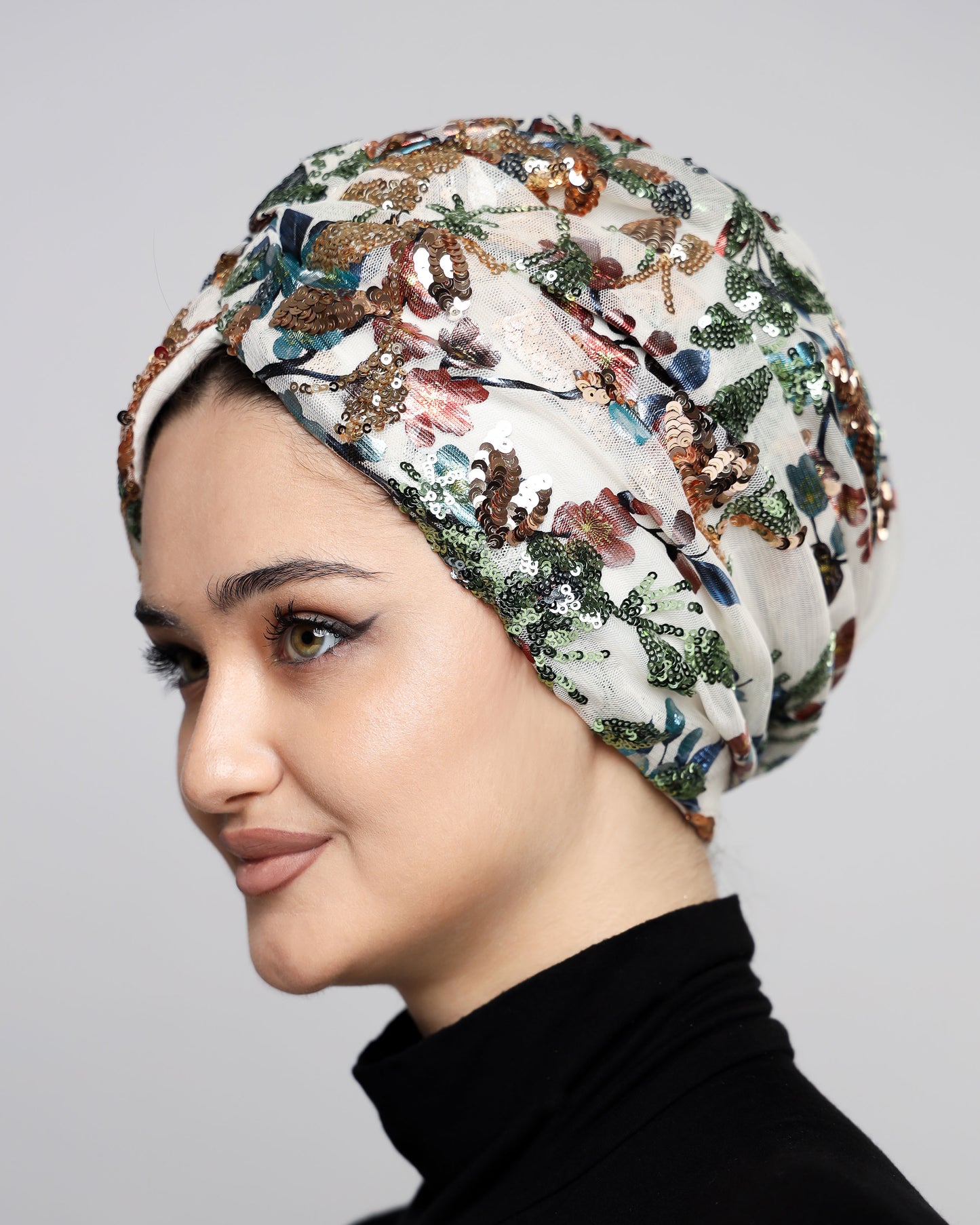 Festive Sequined Turban