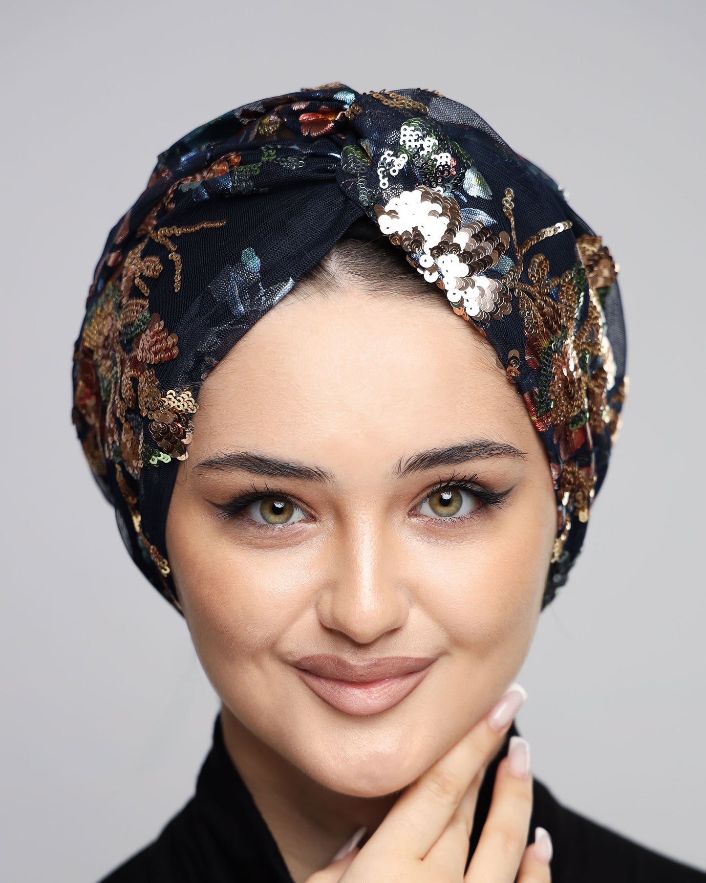 Festive Sequined Turban