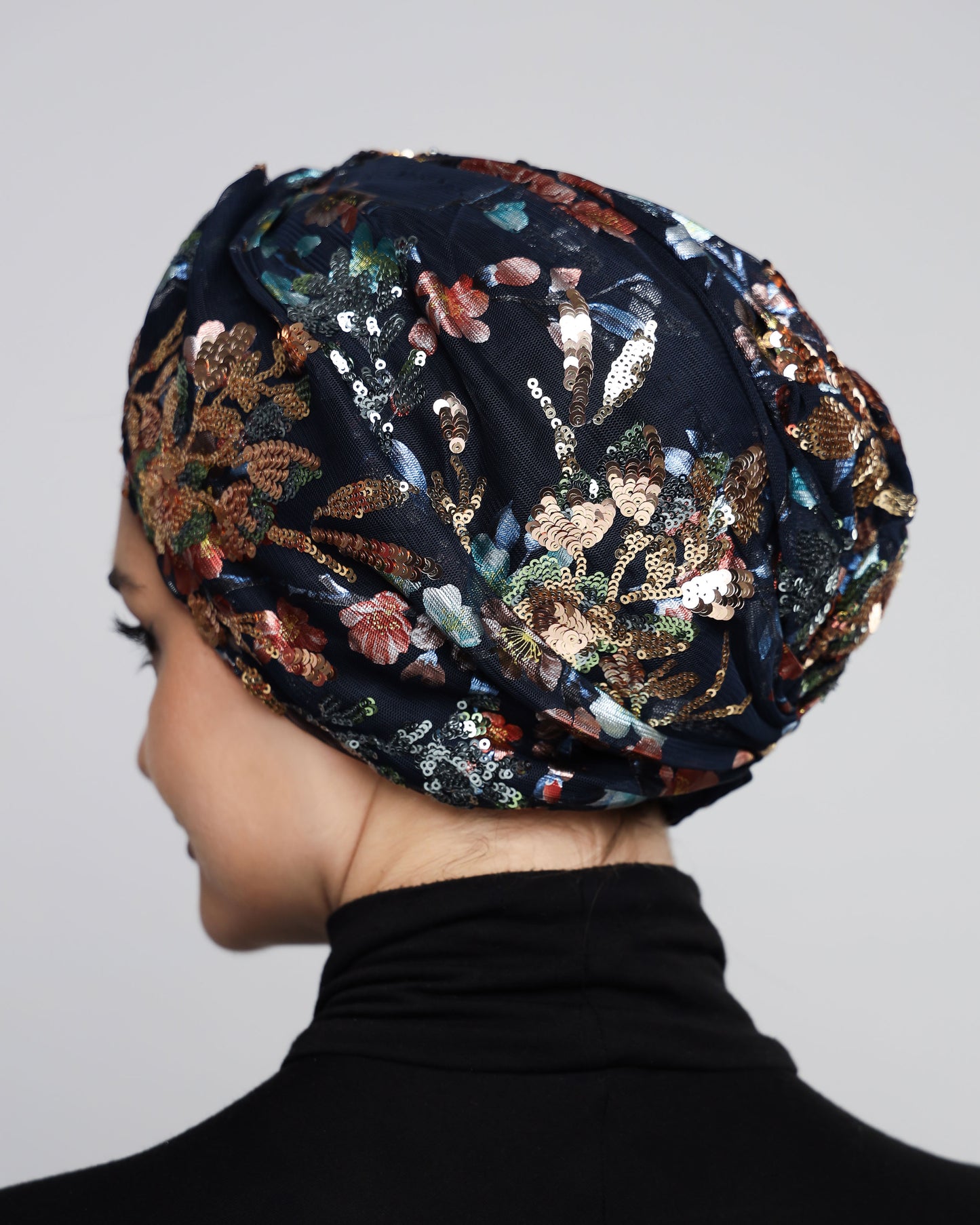 Festive Sequined Turban