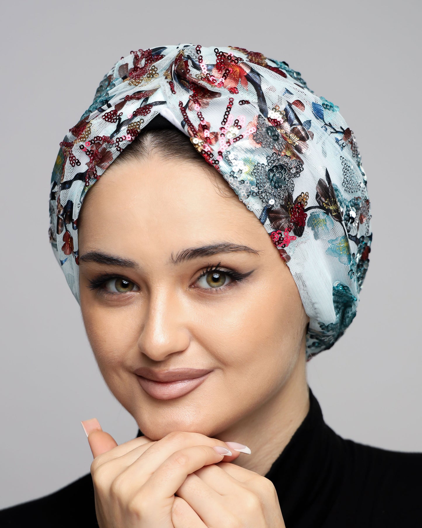 Festive Sequined Turban