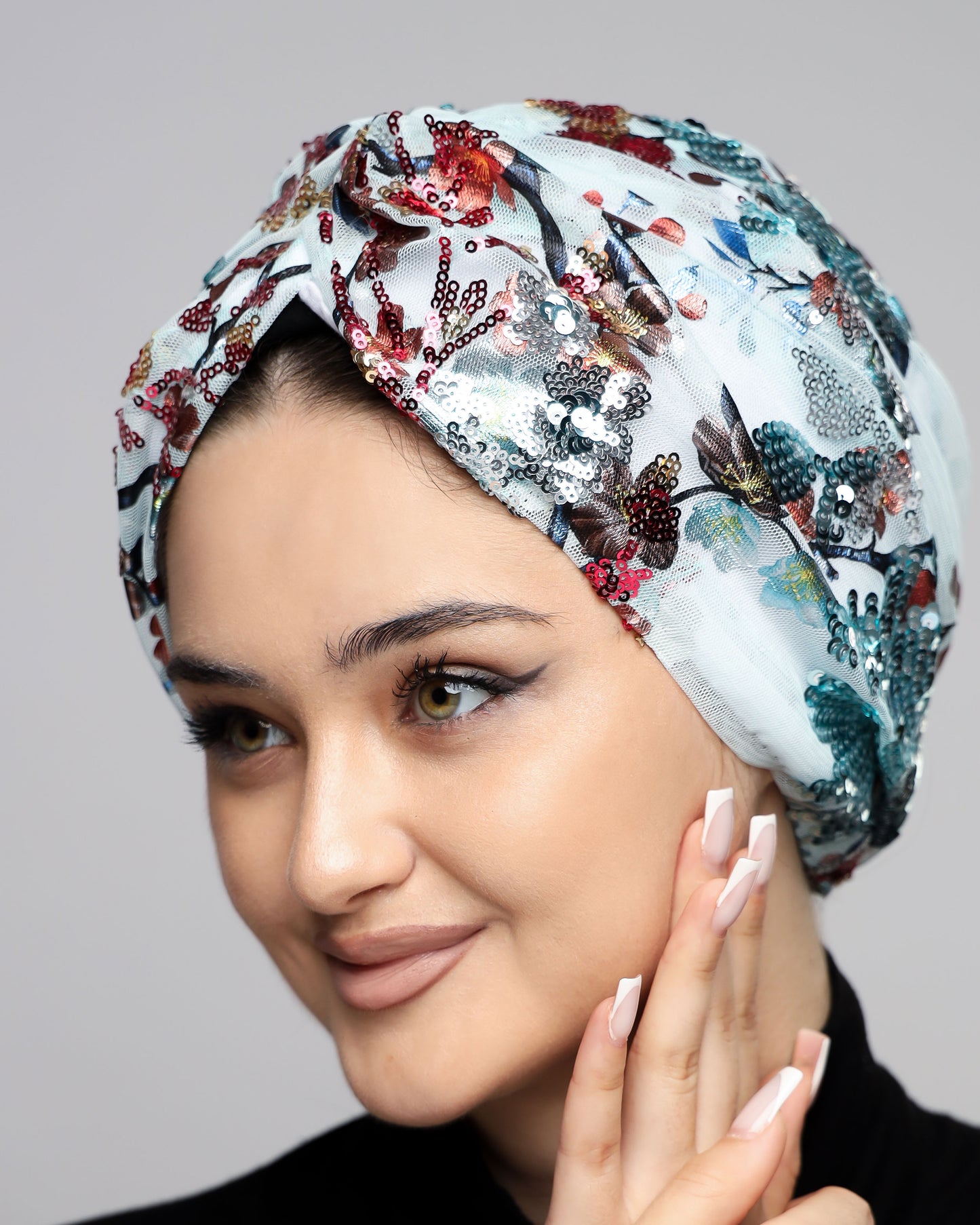 Festive Sequined Turban