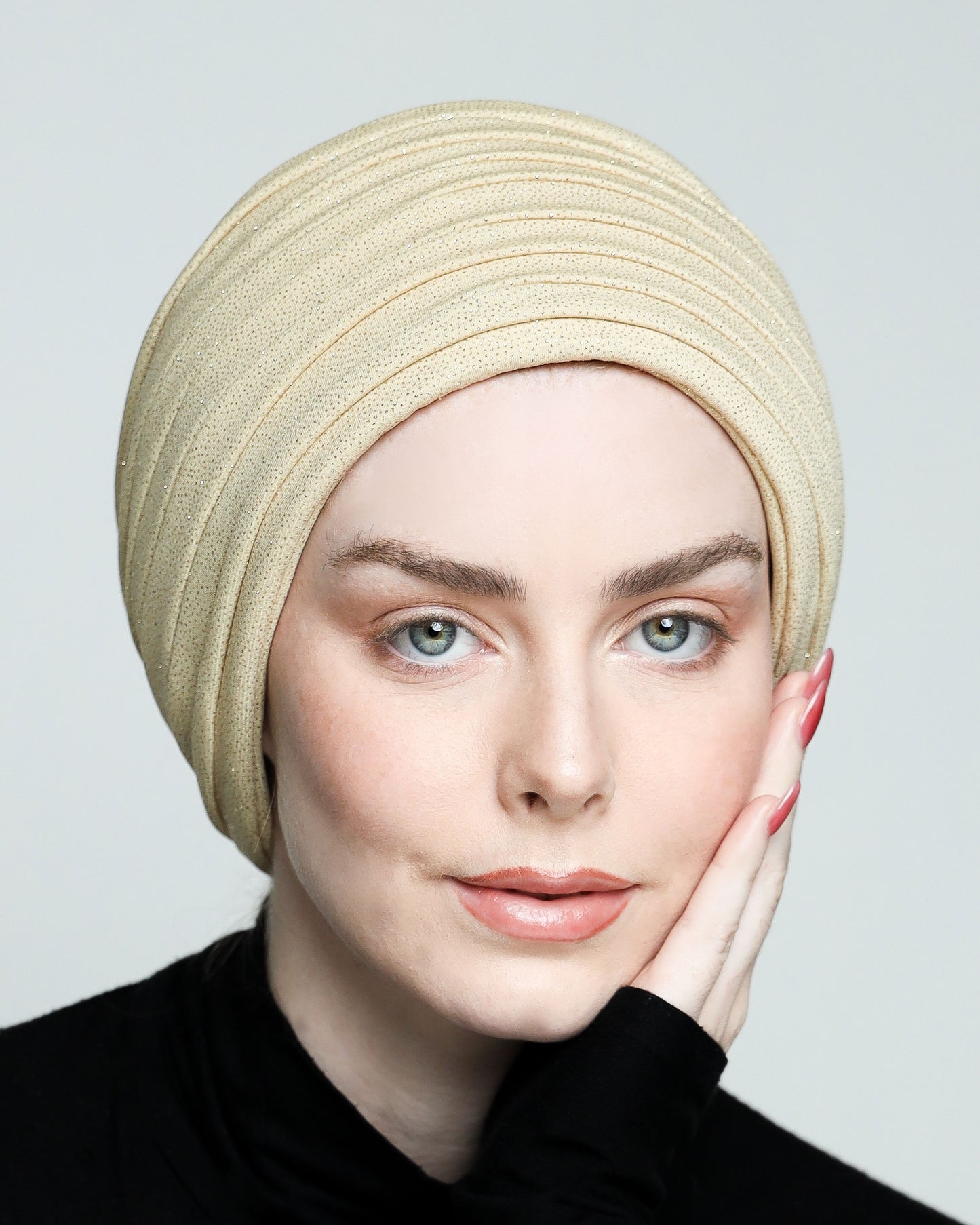 Glowing Gold Pleats Turban