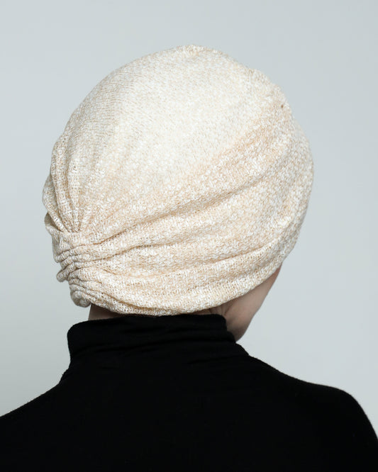 Golden off-White Twisted Turban