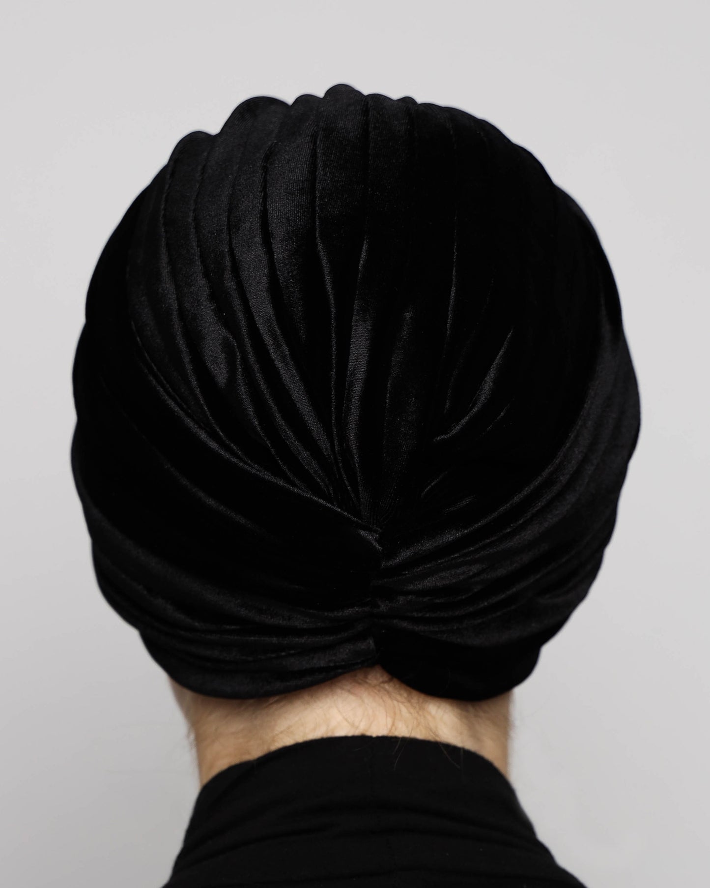 Twisted velvet lines turban