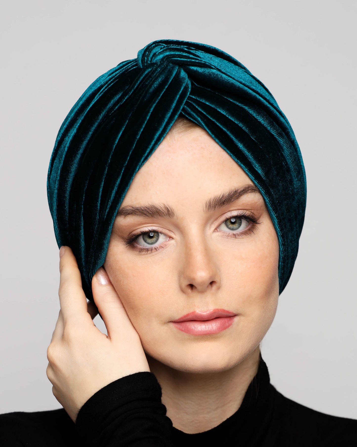 Twisted velvet lines turban
